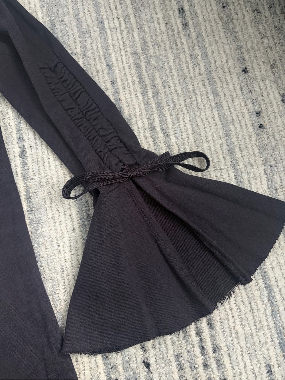 Sanctuary Black Dress with Bell Sleeves and Tie Back Size M